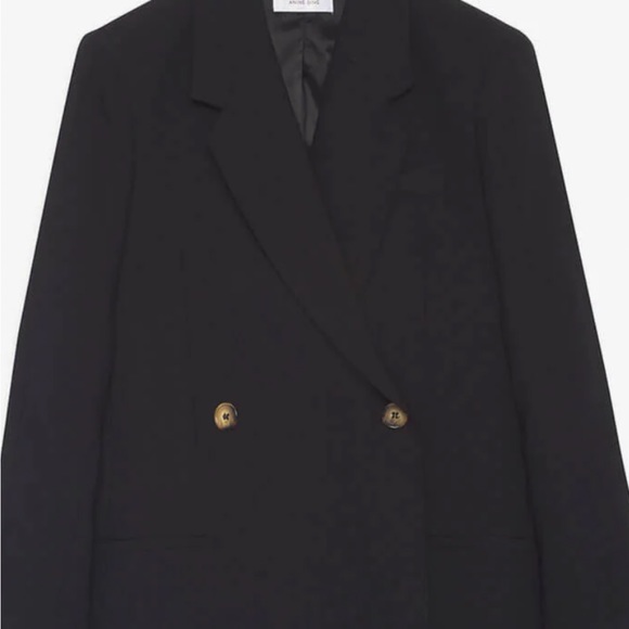 ANINE BING Oversized Double Breasted Classic Wool Kaia Blazer in Black Sz XS - Picture 9 of 9